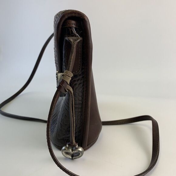 Brighton Dark Brown Crossbody Bag with Silver Detailing - Picture 11 of 15